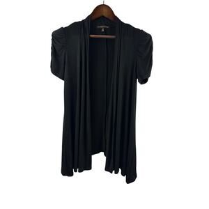 Women’s Always Indigo Medium Black Short Puff Sleeved Sweater